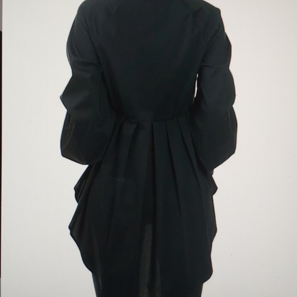 Over-sized Sleeve Hi-Low Button Up - Picture 2 of 2